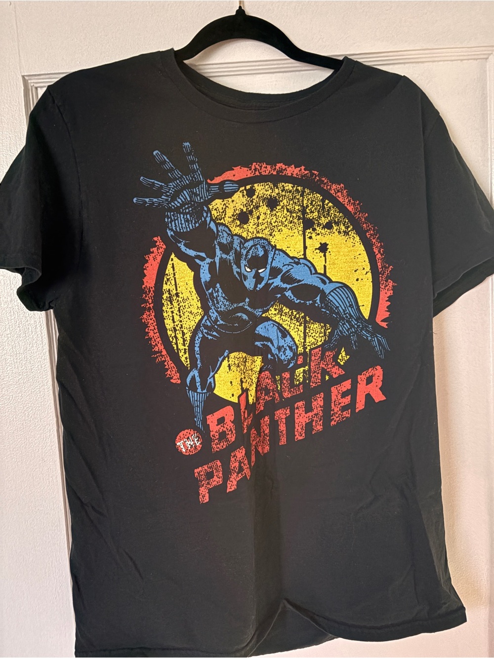 Marvel Black Panther Graphic Tee - Black, Yellow, Blue, Red